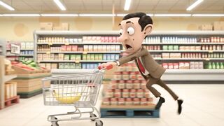 Bean’s Supermarket Disaster! 🛒😂 | Funny 3D Cartoon