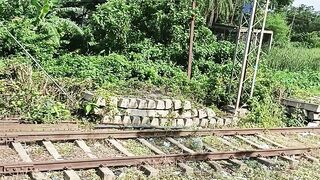 India railway location travelling background green background