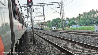 India Kolkata Howrah local train Kharagpur West Bengal santragachi