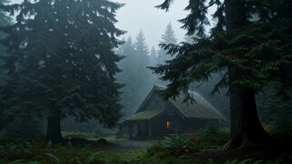 Midnight Rain on a Wooden Cabin: Deep Sleep & Study Ambiance