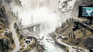 Filmmaking Dam Bursts Across Miniature Valley 1