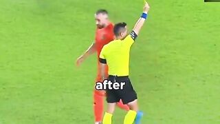 Yellow Card Turns Red After Cameraman Shows Off