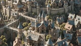 A Cinematic Village Hidden Beneath a Giant Mountain