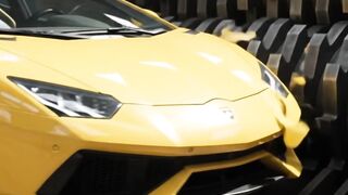 The Lamborghini was completely crushed.