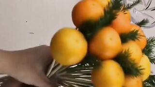 Новогодний букет из мандарин