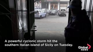Rare cyclonic storm hits southern Italy, causing widespread flooding