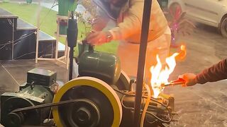 Generator in winter startup through fire