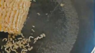 Making spicy noodles