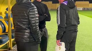 Cristiano Ronaldo watches Real Madrid training in Riyadh
