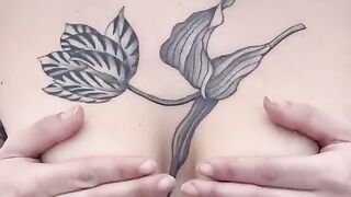 Healed tulip on my good friend Elvira #tattoo #shorts