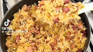 arroz recheado delicioso