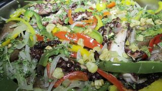 Roasted octopus with vegetables 3