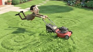 Bean vs Runaway Lawn Mower! 🌱😂 | Funny 3D Cartoon Comedy