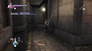 Ninja Gaiden testando as armas
