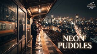 Neon Puddles - Urban Smooth Jazz & Late Night Rain | Cozy Focus & Driving Music