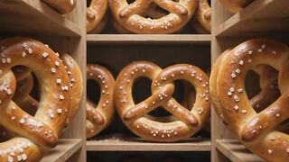 Um armário de pretzels.