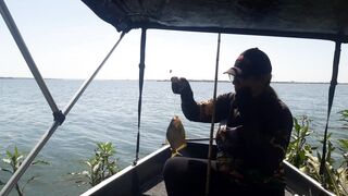 Fishing on the Paraná River in Brazil