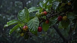 Heavy Rain on Green Leaves & Fresh Fruits 🌿🌧️ Relaxing Nature Sounds for Sleep