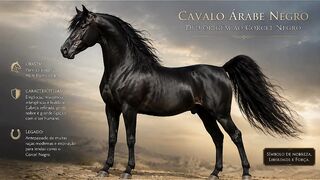 Cavalo árabe deu orijem corcel negro