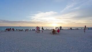 Beach Sunset 🌅 Stunning Florida Gulf Coast Sunset in 4K