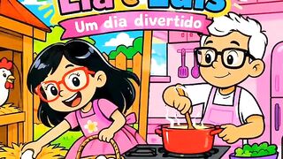 Lia e luis em desenho