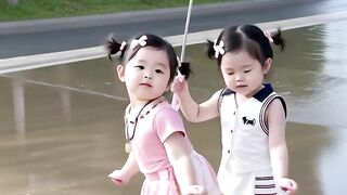 Cute baby dancing Little girl who loves dancing