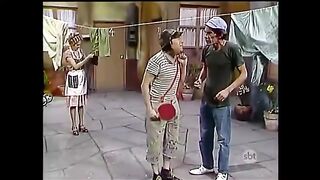 Seu Madruga rindo da Dona Florinda