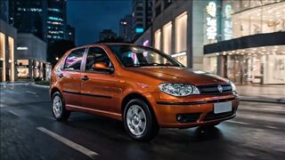 São Paulo depois da meia-noite tem outro nível…🧡🚗 Um Palio 2008 laranja, neon