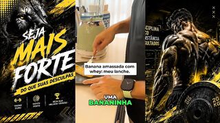 Café da tarde Fitness: Banana, whey é cacau