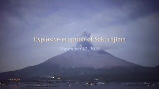 Explosive eruption of Sakurajima on November 12, 2019.　桜島爆発.