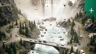 Filmmaking Dam Bursts Across Miniature Valley 2 2