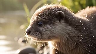 The Cutest Little Otter Discovers a Hidden Riverside Garden 🦦🌿
