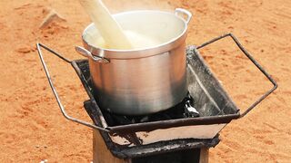 COOKING WITH CHARCOAL IN AFRICA ANGOLA 6