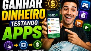 GANHAR DINHEIRO TESTANDO APLICATIVOS NO CELULAR