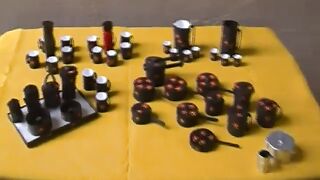 Você acredita que essas miniaturas foram feitas de rolo de papel?