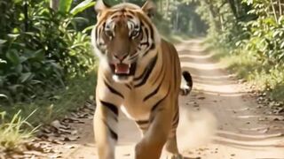 Encontrei o tigre 🐅 pegando a capivara 😢
