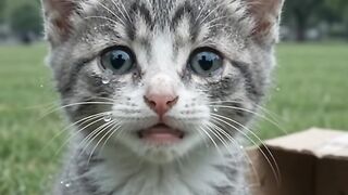 Um lindo gatinho triste!!