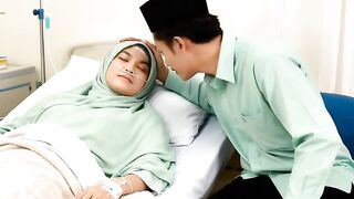 "A husband's love — caring for his wife in sickness 💚🤲"