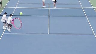 World’s Largest Tennis Ball Challenge at US Open 🎾 | Amazing Tennis Experience