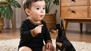 Baby and Dog Interaction Video