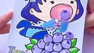 Cute girl eating berries