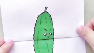 Funny cartoon character art.