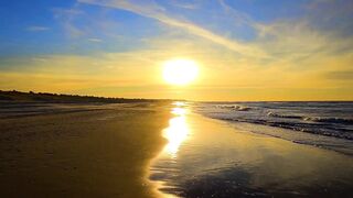 Golden Sunset Over the Ocean #naturewonder #sunset #beach