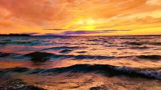 Ocean Breeze Beneath Golden Horizons #naturewonder #sunset #beach