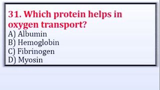 Blood & Heart MCQs | Hemoglobin, Aorta, Blood Pressure, SA Node & Serum | Biology MCQs