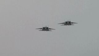 F-15 Slow Motion Flybys in Desert