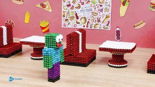 Compilation Asmr Eating : Mukbang Animation with Magnet Balls | Magnet Stop Motion Cooking