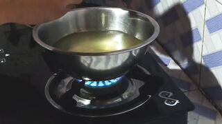 Homemade candles from old candles