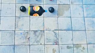 Satisfying Bottles Rolling Down the Stairs 2