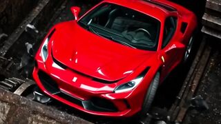 Ferrari being crushed